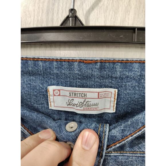 Levi Strauss Stretch 3 Button Closure Women SEXY SIGNATURE JEANS Sz 12 Y2K - Picture 6 of 10
